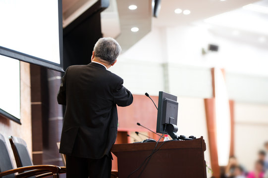 making a speech