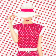 Fashion portrait of sensual retro girl