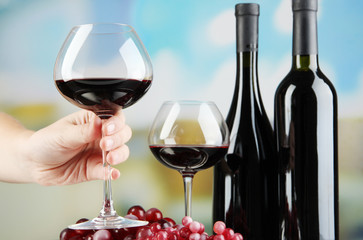 Wine tasting in restaurant