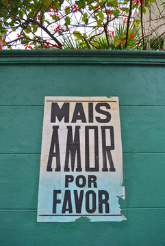 More love please banner sign