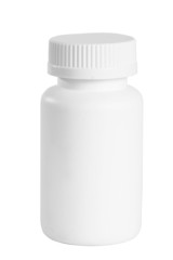 White Medical Drug plastic bottle