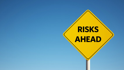 Risks Sign with Clipping Path