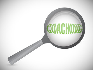 coaching magnify text illustration design