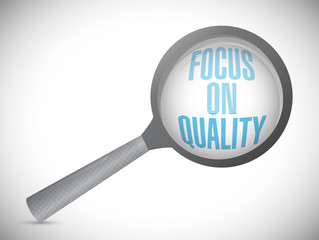 focus on quality magnify text illustration