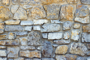 Part of a stone wall, for background or texture.