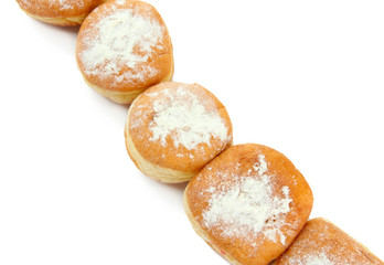 Tasty donuts, isolated on white