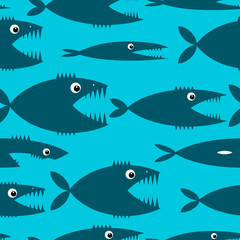 Funny fish cartoon for your design