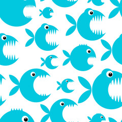 Funny fish cartoon for your design
