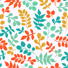 Summer seamless leaf pattern.