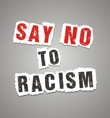 say no to racism poster