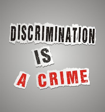 discrimination is a crime poster