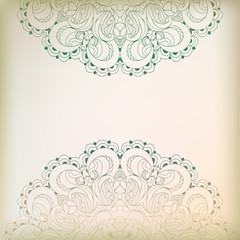 Beautiful arabesque lace pattern background vector