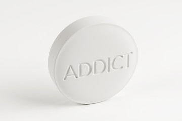 Addict Pill with Clipping Path