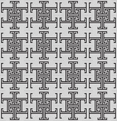 Vintage ethnic textured abstract vector seamless pattern.