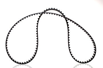 belt car engine isolated white background