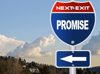 Promise road sign
