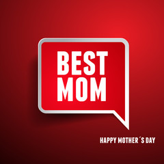 Happy Mothers's Day label