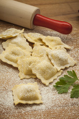 Homemade ravioli