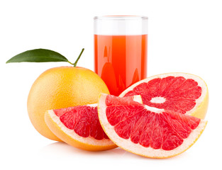 grapefruit juice with ripe grapefruits