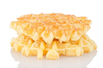 Pile of sweet waffles