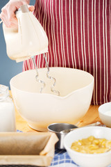 Female cook preparing a homemade dessert