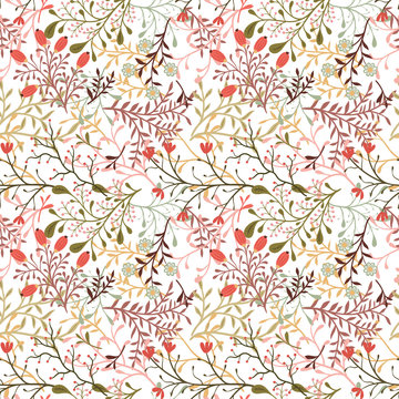 Fototapeta Seamless floral pattern