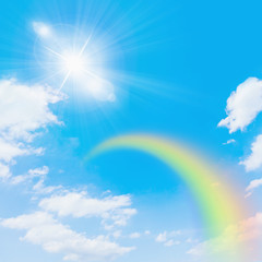 青空の虹と太陽