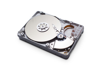Hard disk drive HDD isolated on white background