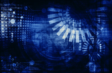 Dark blue technology background