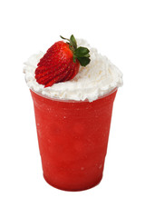 Whipped Cream Strawberry Frozen Smoothie Daquiri Drink