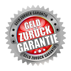 Bügel Button Kranz Geld zurück Garantie