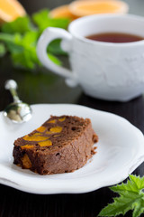 Chocolate cake with pumpkin.