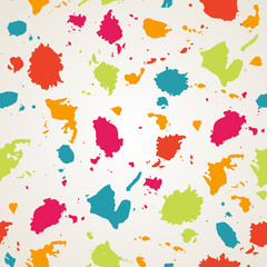 Watercolor paint stains seamless pattern.Copy square to the side
