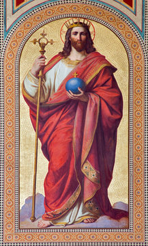Vienna - Fresco of  Jesus Christ as King