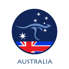 Vector logo kangaroo