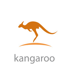 Vector logo kangaroo