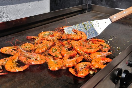 Gambas &agrave; la plancha