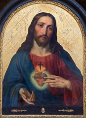 Obraz premium Vienna - Heart of Jesus in baroque church Maria Treu
