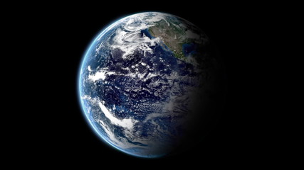 turning earth background , loop-able 3d animation - Powered by Adobe