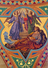 Fototapeta premium Vienna - Fresco of Dream of Jacob in Altlerchenfelder church
