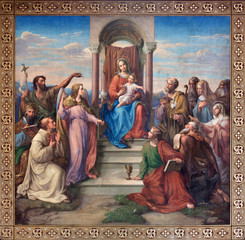 Obraz premium Wiedeń - Fresk „Madonny wiedeńskiej”