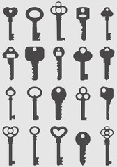 Key icons set.Vector