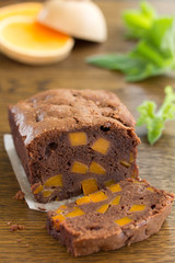 Chocolate cake with pumpkin.