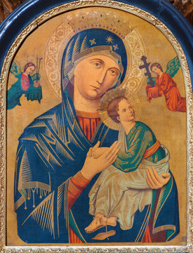 Vienna -  Madonna paint from church Maria Treu