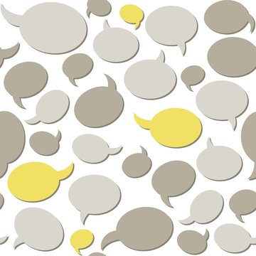 puste szaro ż&oacute;łte dymki rozm&oacute;w komiksowy nieskończony deseń