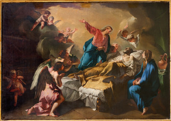 Bergamo - Death of st. Joseph paint from Dom