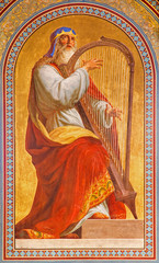 Obraz premium Vienna - Fresco of Moses in Altlerchenfelder church