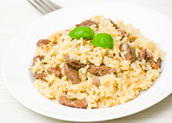 Risotto with liver