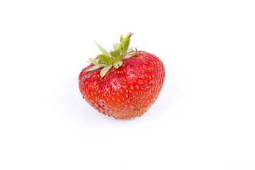 Strawberry fruits on white background