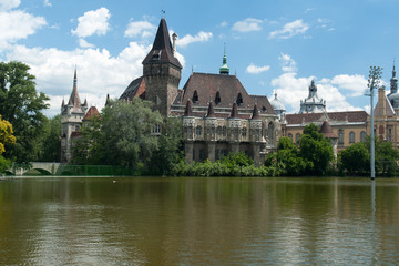 Obraz premium The Vajdahunyad castle, Budapest main city park